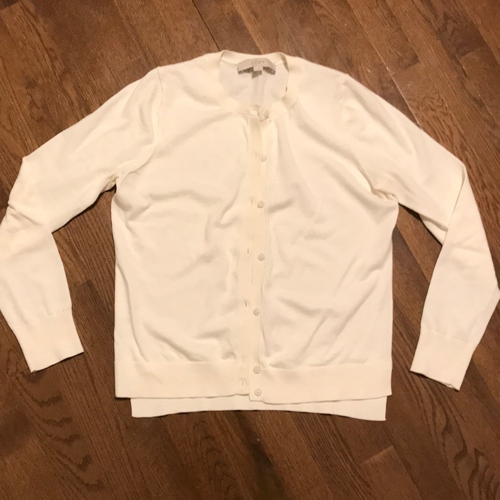 Loft cream color cardigan size S